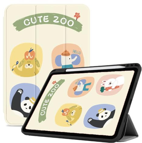 Custodia Per Ipad 9/8/7 (10,2 Pollici, 2021/2020/2019, 9A/8A/7A Generazione), Ripiegabile In Tre Con Portamatite, Accensione/Spegnimento Automatico E Angoli Di Visualizzazione Multipli - Sim