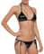 MIZSPISE Damen Brasilianische Wetlook Bikini Badeanzug Metallisch Glänzend Dessous Set Bademode Metallic Micro Mini (DE/NL/SE/PL, Alphanumerisch, Einheitsgröße, Regular, Regular, Schwarz)