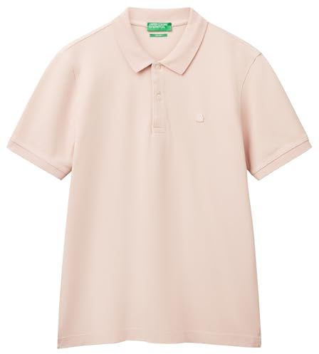 United Colors of Benetton Herren Maglia Polo M/M 3wg9u301z Polohemd, Rosa, Medium