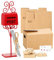 Miniatur Wichtel Zubehör 3 Stück Miniatur Umzugskarton 3 Stück Miniatur Paket 3 Stück Miniatur Postkarte Miniatur Briefkasten Miniatur Zeitungen Puppenhaus Zubehör für DIY Puppenhaus Dekor