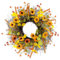 Türkranz Herbst 50cm 20 Künstlich Türkranz Herbstdeko Kranz Sonnenblume Ahornblatt Reisähren Kranz für Haustür Decor für Halloween Thanksgiving Weihnachts
