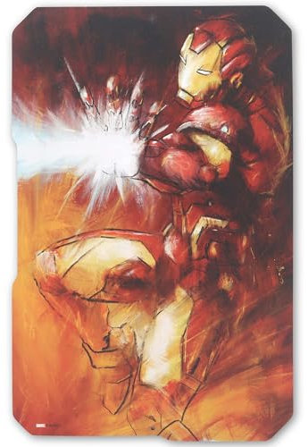 Marvel Iron Man In Action bemaltes Metallschild – Vintage Iron Man Wandkunst für Männerhöhle oder Filmzimmer