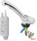 Kalt-Wasserhahn Keramik Style 12V Ø33 mm – Klappbar, Chrom, für Wohnmobil & Boot inkl. Tauchpumpe 0,5 bar