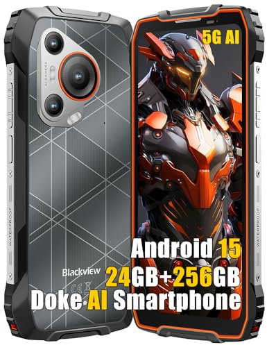 Blackview BL7000 (AI) 5G Rugged Smartphone Android 15, 24GB+256GB/SD-2TB AI Telefono Robusto, 6.78 FHD+ 2.4K Telefono Indistruttibile, 50MP+32MP, 7500mAh, Dual SIM 4G&5G,NFC,OTG,GPS, 2 Anni Garanzia