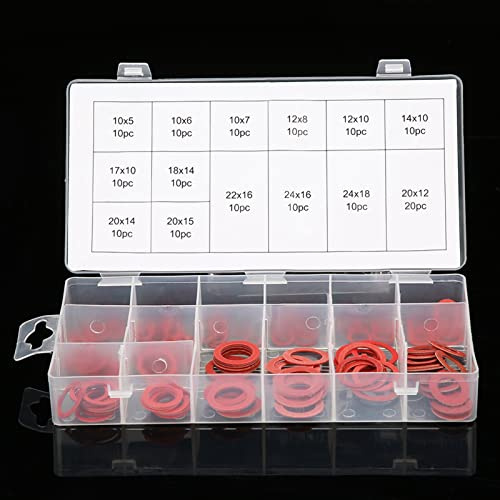 KooingTech 150 PCS 14 Größen Dichtungsringe Set, Dichtungen Sanitär | O Flachdichtung, Flachdichtungen Set mit Box