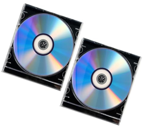 Toyvian 2sets Blank Discs Writable Cd-r Blank Recordable Data Disc Jewel Case Box for Audio Music Recording Burning and Storage