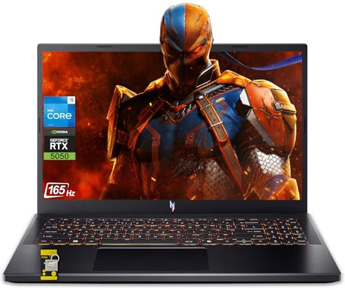 acer Nitro V 15 Gaming Laptop 15.6 FHD IPS 165Hz Intel 8-core i5-13420H 64GB RAM 2TB SSD GeForce RTX 5050 DLSS4 (Up to 440 AI Tops) Backlit Thunderbolt Wi-Fi6 Win11 ICP Hub