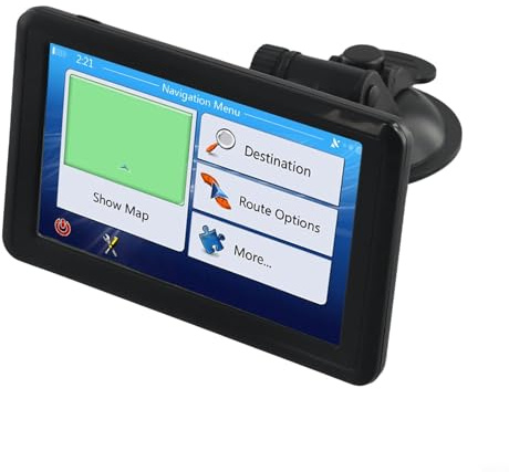 Tidgel GPS-Navigator für Auto, LKW, 12,7 cm (5 Zoll), mit FM-Audio-Ausgang, 4 GB Speicher, unterstützt 32 GB TF-Karte, Touchscreen-Navi für Karten in Großbritannien und Europa (Amerika)