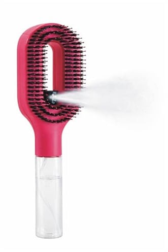Haarbürste – 2-in-1 Haarnebelbürste Wildschweinborsten & Nylon Entwirrungsbürste für nasse (Fuchsia)