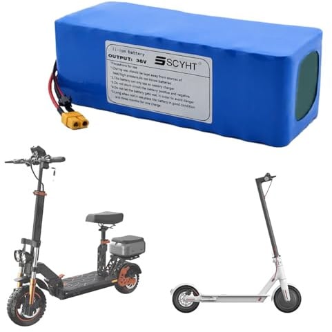 SSCYHT Batterie pour Trottinette électrique 36 V Batterie au Lithium 10 Ah 6 Ah 8 Ah Batteries Skateboard électrique Batteries de Remplacement pour Karting avec BMS,36v6ah SM+xt60
