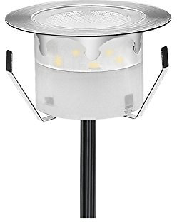 CHNXU 1 Spot LED Eclairage Extérieur Encastrable Sol Terrasse Bois,45mm Spots Encastré Extérieur Fait en IP67 DC12V 1W Avec Alimentation EU Pour Jardin Escalier Patio Bleu