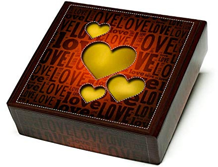 Regalo Original. Golosinas con Formas de Corazones en una Elegante Caja para Regalar.
