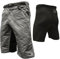 The Enduro - Herren MTB Offroad Radhose Bundle mit ClickFast gepolsterte Unterhose mit Coolmax Technologie, GRAU, Groß