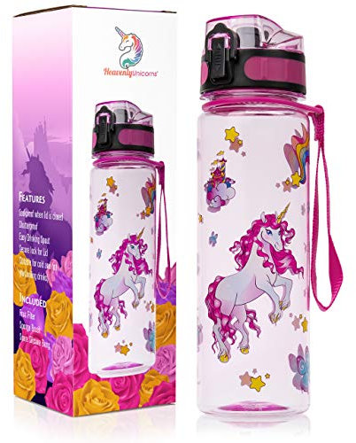 Kids Unicorn Water Bottle-500ml BPA Free Tritan Water Bottle, Childrens School Bottle, Work Bottle, Travel Camping Bottle, LEAKPROOF, SHATTERPROOF, BPA Free 500ML