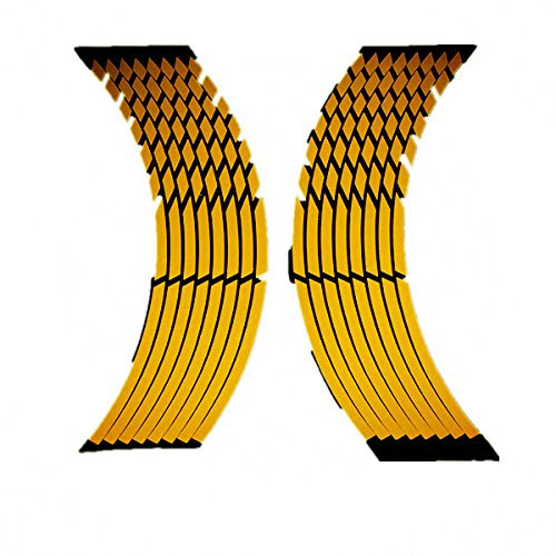 Viviance 16-18 Zoll Rad Sticker Reflektierende Rim Stripe Decals Tape Für Auto Bike Motorrad - Gelb