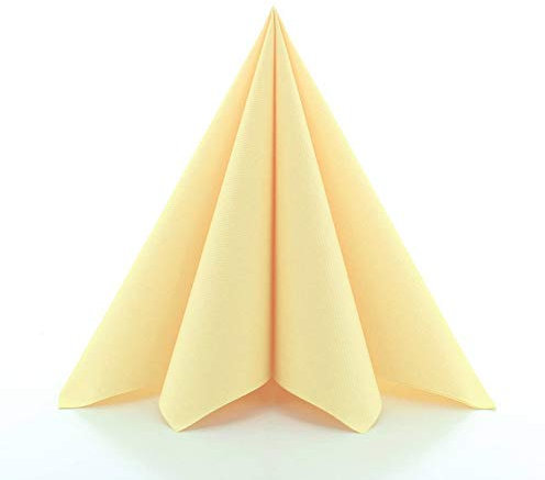 Sovie Home Uni Airlaid-Servietten 40x40 cm/hochwertige Einweg-Servietten/extrem saugstark und stoffähnlich/ideal für Hochzeit & Partys / 12 Stück (Sahara)