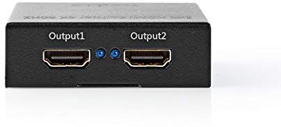 Nedis HDMI Splitter - 2-Port - HDMI Eingang - 2X HDMI Ausgang - 4K 60Hz - 18 Gbps - Metall - Anthrazit