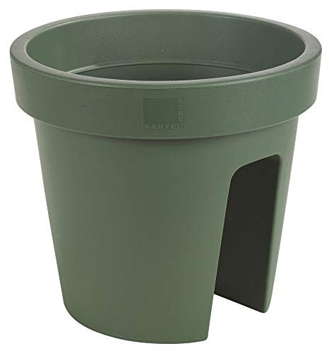 Urbliving Jardinière en plastique pour balcon ou jardin Rond.