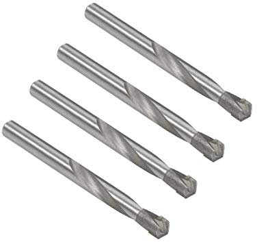 sourcing map 4 Stück Hartmetall Spiralbohrer Metallbohrer 8.5 mm für Edelstahl Kupfer Aluminium Zinklegierung Legierung Eisen