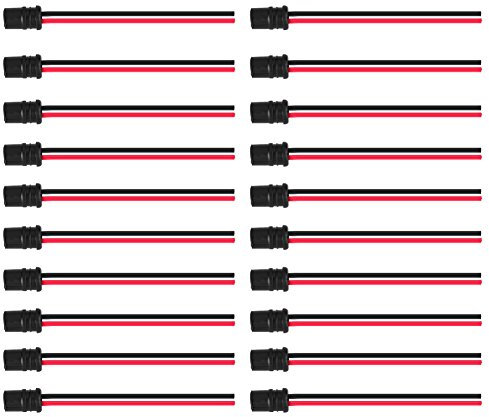 Terisass 20 Stück T10 W5W Gummiball Sockel Lampe Verlängerungshalter Anschluss für Cars Bikes Boote