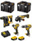 DeWALT Kit DWK400 (Taladro Percutor DCD796 + Martillo Perforador DCH273 + Mini-Amoladora DCG405 + Atornillador de Impacto DCF887 + 2 Baterías de 5,0 Ah + Cargador + 2 x TSTAK VI)