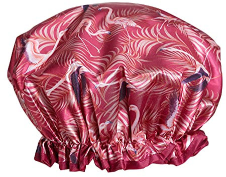 Bodylife Shower Cap Reusable Bath Cap Dual layered Waterproof Flamingo Sunset 27cm