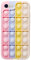 EVERMARKET Push Pop Bubble Fidget Sensory Toys Hülle für iPhone 7/8, Push Pop Pop Bubble Silikon Hülle für iPhone 7/iPhone 8, Drop Protection Case 4,7 Zoll (Rosa Weiß)
