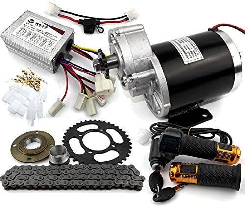 36V48V 600W Elektro-Trike Motor Kit Elektrischer 4-Räder Fahrrad Umbausatz mit Gasgriff und 420 Kettenantrieb System (36V 600W Kit)