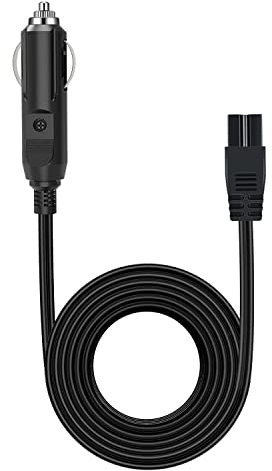 2m 12V Enchufe de Cable de Alimentación de Refrigerador de Coche,Cable de Extensión de Cargador de Conector de Mechero para Neveras de Viaj