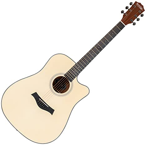 Rocktile WSD-101C NT Westerngitarre, Decke: Fichte, X-Bracing, Hals: Okoume | Korpusform: Square-Shoulder Dreadnought mit Cutaway, Boden & Zarge: Sapele, Steg: Walnuss, Griffbrett: ABS Richnite, 5 cm