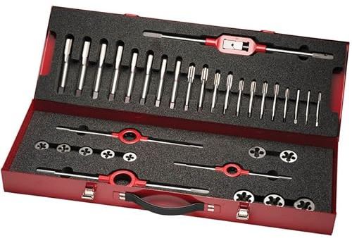 Dormer L12014M Serie L120 HSS Gewindeschneider Zubehör Set, hell, E500 + F300 + L112 + L110, 34-teilig