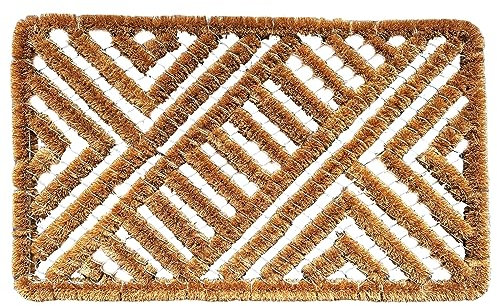EDS Tuff Scrap Door Mat Outdoor Wire DoorMat BOSTON Coir Door Mat Rug Entrance Mud Stopper Front Outside Coir & Wire Boot Scraper Outdoor (1, 39 x 59 cm (Rectangular))