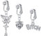 Vcmart 3pcs Clip sur Nombril Anneaux Faux Nombril Barres Non Percé Faux Piercing Bijoux Argent