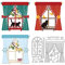 INFUNLY Fenster-Stanzformen Vorhang-Metall-Stanzformen Rahmen-Stanzformen für die Kartenherstellung Katzen-Schmetterlings-Prägeformen für DIY Scrapbooking-Dekoration
