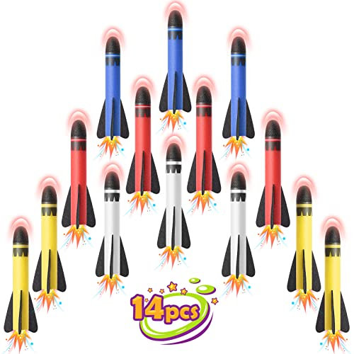 Raketen Spielzeug für Kinder, Anginne Spielzeug ab 3-10 Jahre Jungen Ostern Geschenke Kinder Outdoor Spiele für Kinder Spielzeug Junge 3 4 5 6 7 8 9 Jahre Geschenk Mädchen 3-11 Jahre Einschulung Junge