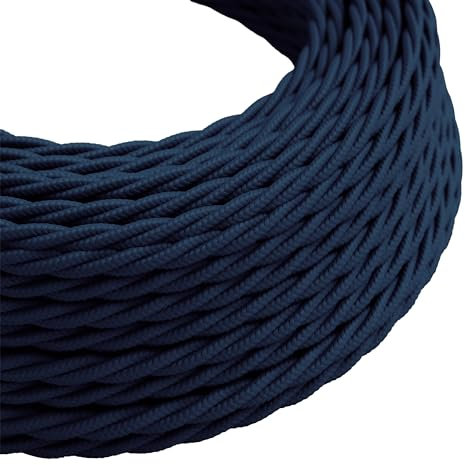 5 Meter Vintage 3 Core Twisted Electric Cable Fabric Covered Wire Italian Braided 0.75 mm Electrical Cable Flexible Wire for Lighting Other Appliances