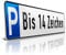 schildEVO 1 Parkplatzschild | 520 x 110 mm | Wunschtext bis zu 14 Zeichen | Parkplatz-Kennzeichen | Privatparkplatz | Individuelle Wunschbeschriftung | DHL-Versand
