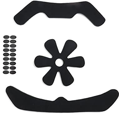 PAXLAMB Foam Padding Kit 21PCS Head Protection Liner Inner Protective Pads Bicycle Replacement Cushion Mat for Scooter Skateboard Bike Motorcycle Cycling Sport Helmets (Black 8mm thickness)