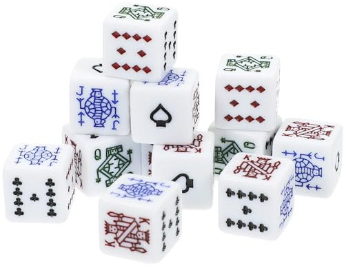 ibasenice Pokerwürfel 16Mm 6-Seitige Pokerwürfel 12Er Spielwürfel für Pokerspiele Und Kartenspiele