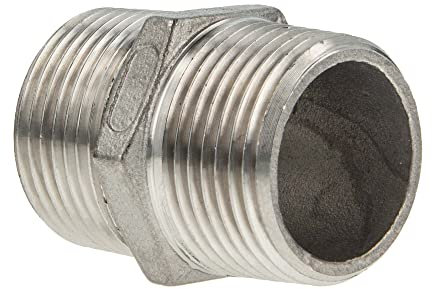 tecuro Doppelnippel Edelstahl V4A (AISI 316), AG/AG 1 Zoll