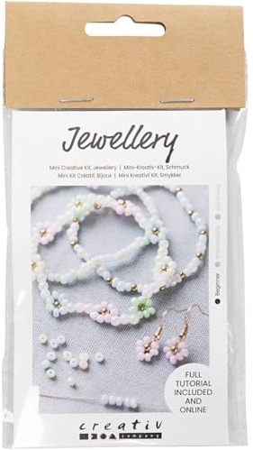 Creativ Mini Bastelset Schmuck, Elastisches Armband, Ohrring, 1 Packung