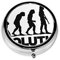 Bodybuilding Evolution Runde Pillendose Mini Tragbare Pillendose Geeignet für Zuhause, Büro und Reisen