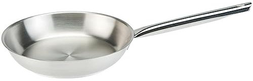 SKK professionale XL Hochrand-Pfanne Ø 40 cm - runde induktionsfähige Bratpfanne aus 18/10 Edelstahl - rostfreie Edelstahlpfanne