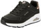 Skechers UNO Gen1 Shimmer Away Sneaker, Black Synthetic Trim, 30 EU