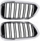 OLgyn Frontgitter, für BMW 5er Serie G30 G31 G38 M5 2017 Chrome + Black Front Bumper Hood Kidney Grillgitter