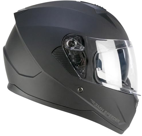 SKA-P Unisex – Erwachsene Speeder Integralhelm, Mattschwarz, M (57-58cm)