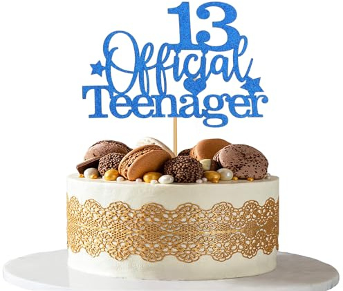 LIANRISES 13 Tortendeko Junge 13 Offizieller Kuchenaufsatz Cake Topper Teenager 13 Offiziell Teenager 13 Cake Topper
