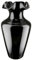 GILDE Vase Irina Keramik schwarz glänzend glasiert konisch 40 cm hoch Dekoration Wohnaccessoire Geschenk Wohnzimmer