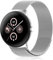RoiYeel Bracelet Compatible avec Google Pixel Watch 3 41mm/2/1, Acier Inoxydable Double Magnétique Métal Remplacement pour Montre Argenté