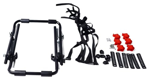Tbest Porte-vélos de Coffre de Voiture, Porte-vélos de Voiture en Fer à Roulement Solide, Support de Vélo de Queue de Voiture pour SUV MPV Camping Voyage